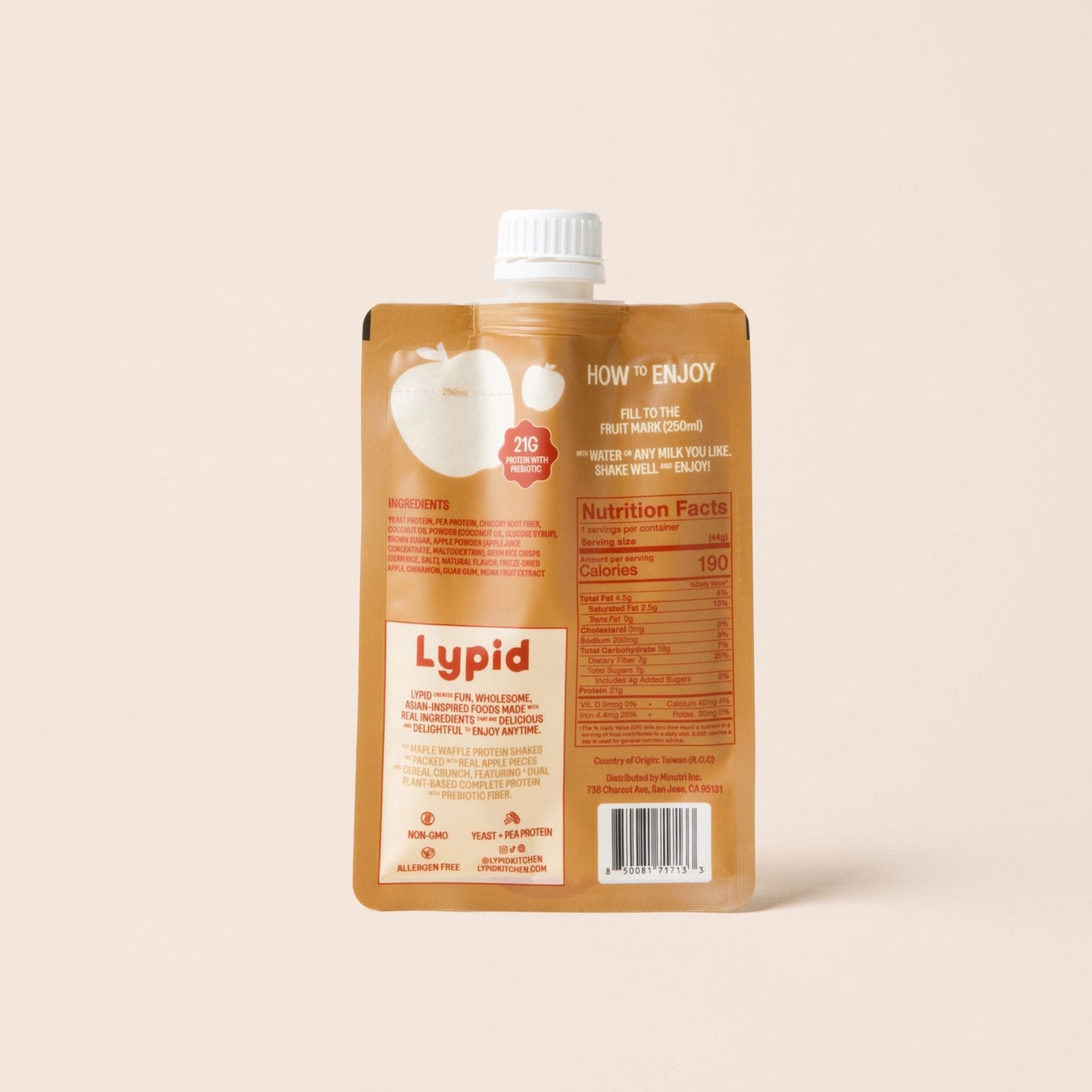 Maple Waffle Apple Crunch Protein Shake - Lypid Kitchen