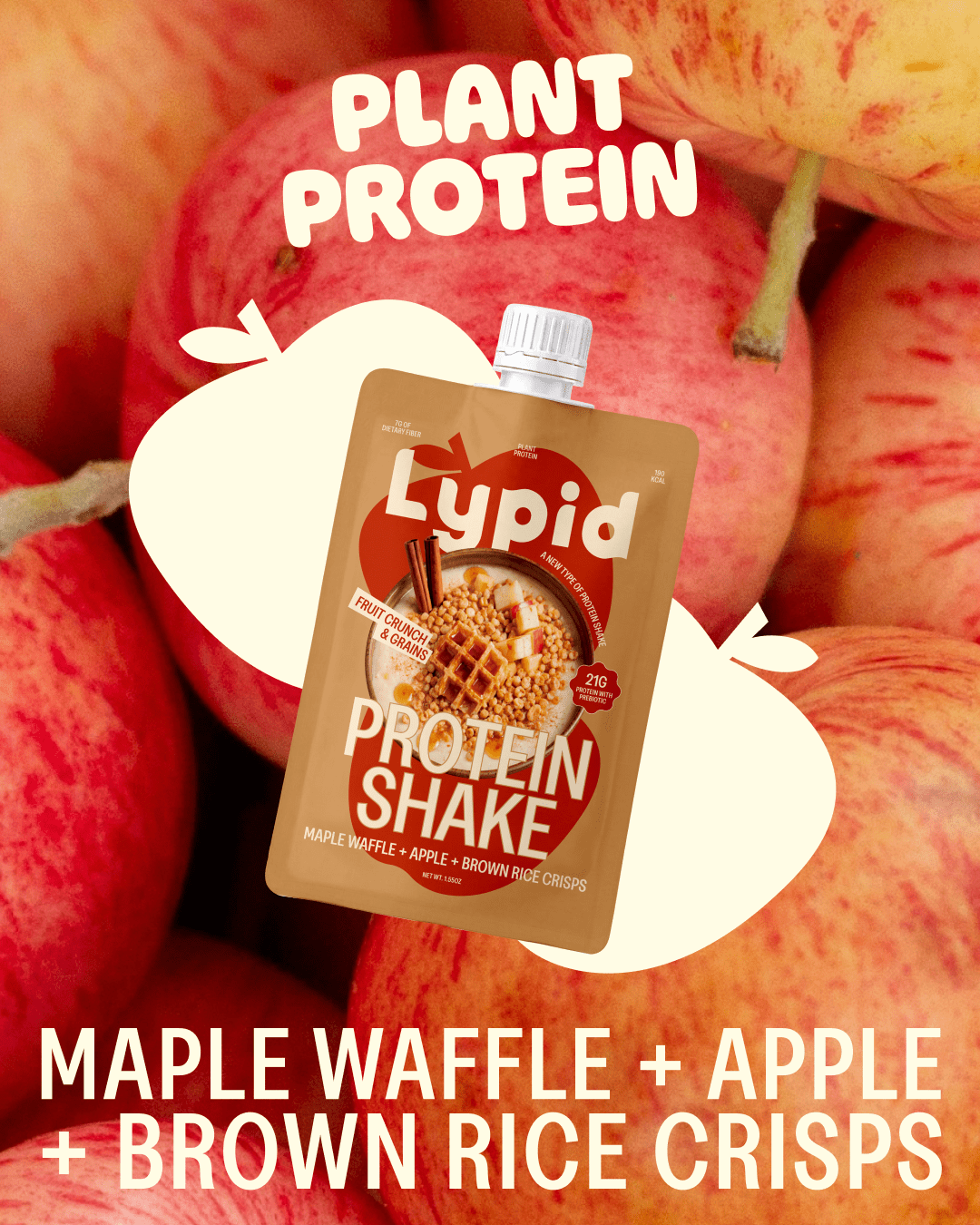 Maple Waffle Apple Crunch Protein Shake - Lypid Kitchen
