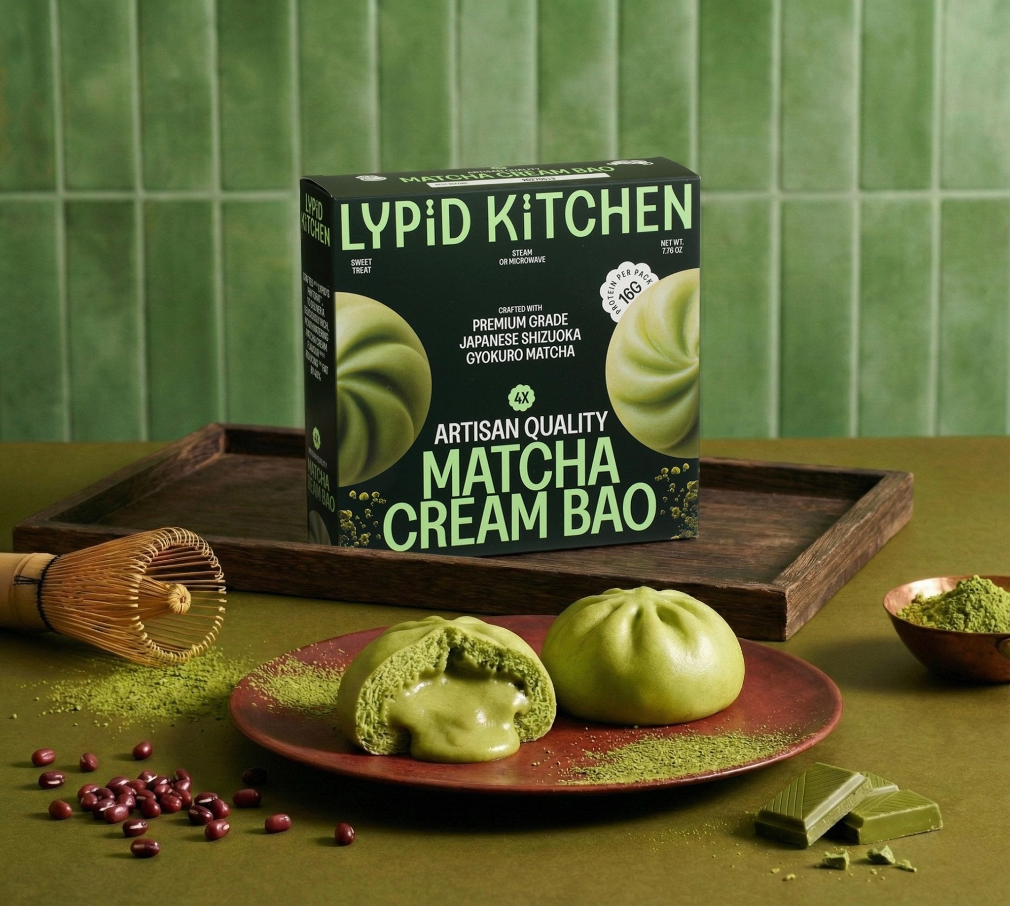 MATCHA CREAM BAO - Lypid Kitchen