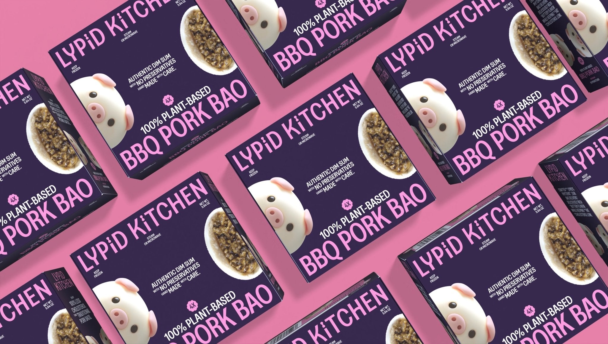 PIGGY BAO - PLANT - BASED BBQ PORK - Lypid Kitchen